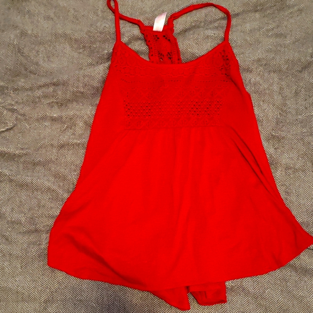 Lace detail tank top